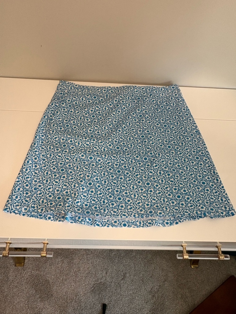 Ripskirt Hawaii Blue White Printed Mini Skirt